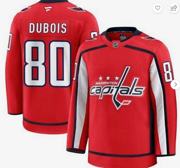 Men%27s Washington Capitals #80 Pierre-Luc Dubois Red 2024-25 Home Stitched Jersey Dzhi->atlanta falcons->NFL Jersey